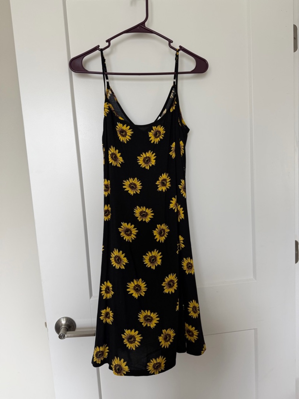 Women's Black Sunflower Strapless Slip Dress